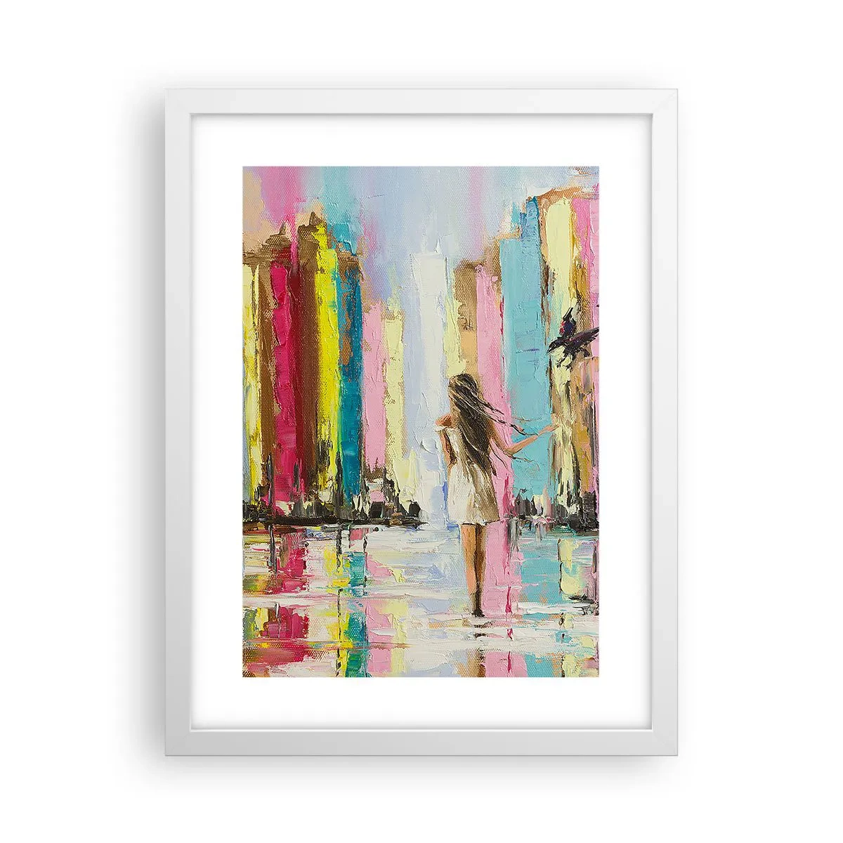 Póster en marco blanco - Sígueme - 30x40 cm