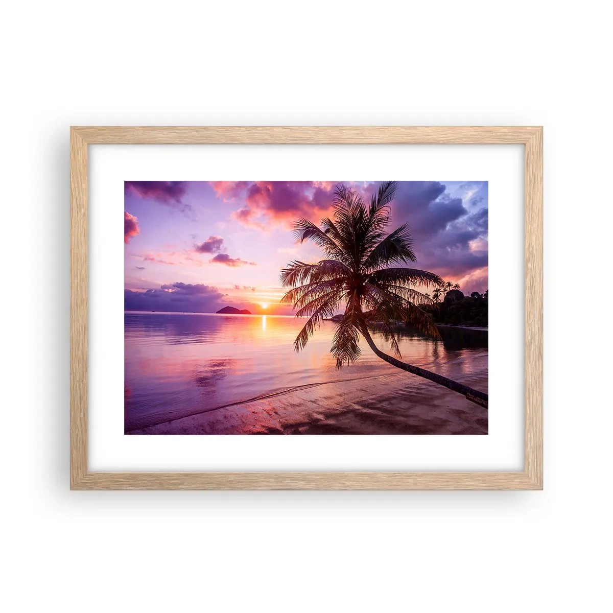 Póster en marco roble claro - Hermosura hasta el horizonte - 40x30 cm