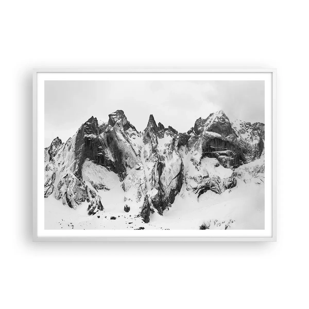 Póster en marco blanco - Cresta amenazante - 100x70 cm