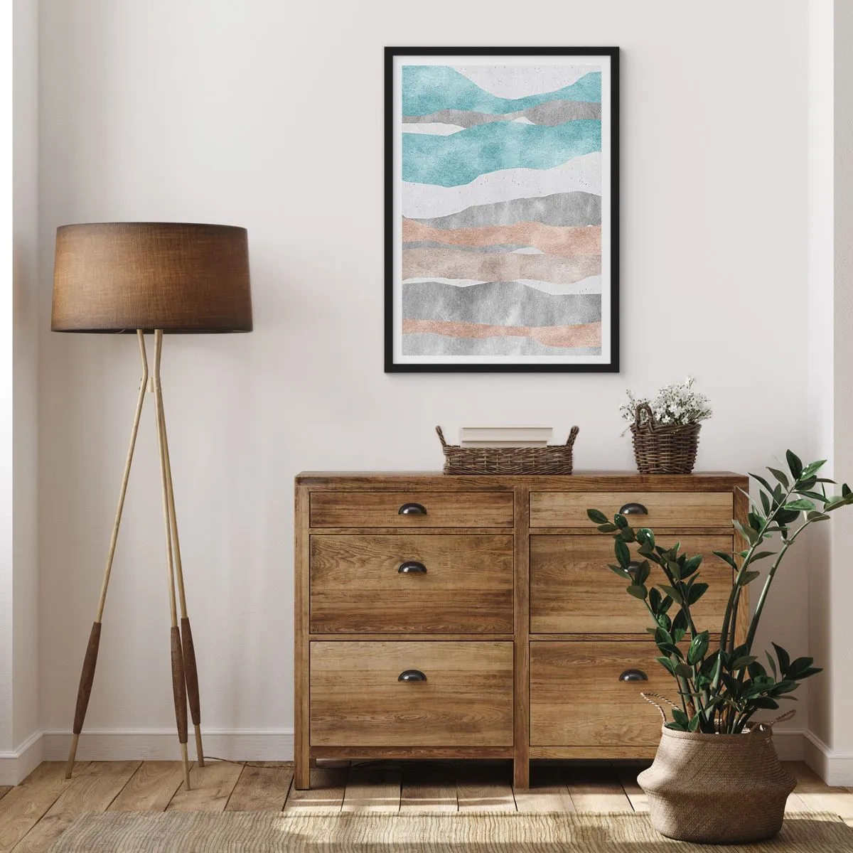 Póster en marco negro - Un estudio de la cercanía - 70x100 cm