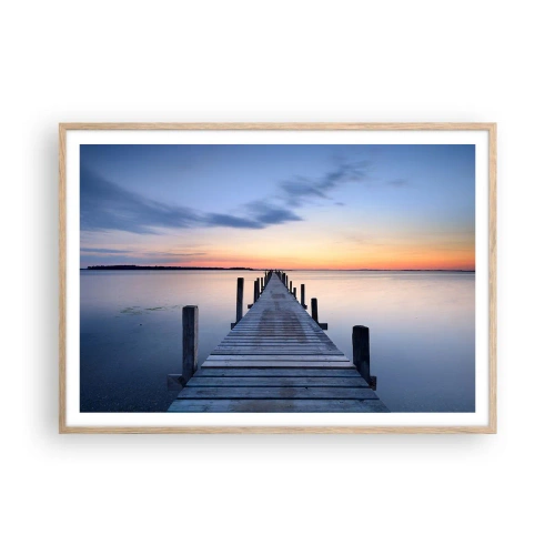 Póster en marco roble claro - La calma de un crepúsculo sereno - 100x70 cm