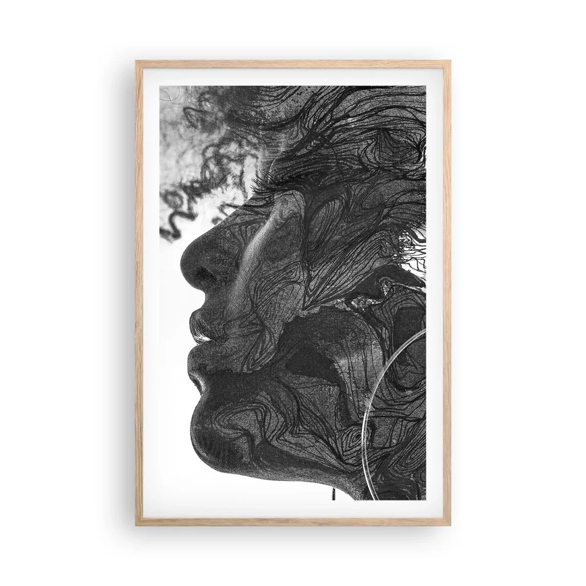 Póster en marco roble claro - Enredada en sueños - 61x91 cm