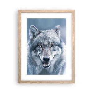 Póster en marco roble claro - ¿Aceptarás el reto? - 30x40 cm