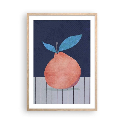 Póster en marco roble claro - Convexidad y plano - 50x70 cm