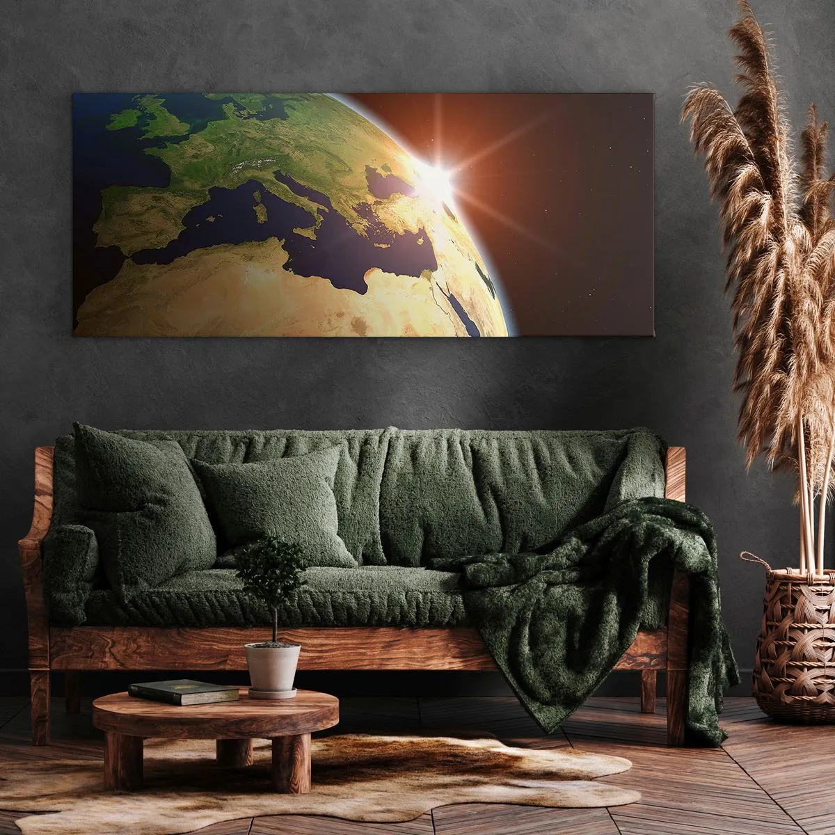Cuadro sobre lienzo - Impresión de Imagen - Amanecer - 100x40 cm