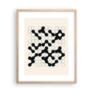 Póster en marco roble claro - Juego chino - una variación - 40x50 cm