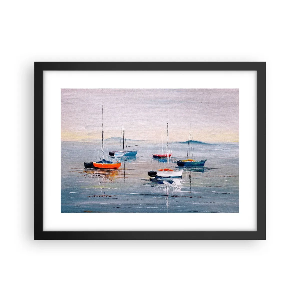 Póster en marco negro - Un más que merecido descanso - 40x30 cm
