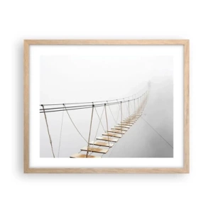 Póster en marco roble claro - ¿Adónde le llevará? - 50x40 cm