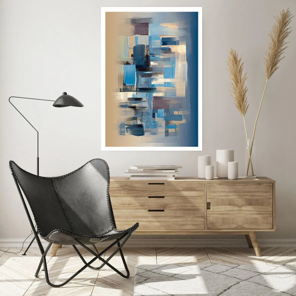 Póster - Construcción azul - 30x40 cm