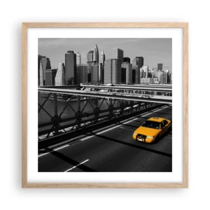 Póster en marco roble claro - El color de la gran ciudad - 50x50 cm