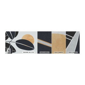 Muestra de fotomural Premium Sand - Un día de verano caluroso - Botánica, Hojas, Minimalismo - 100x30 cm