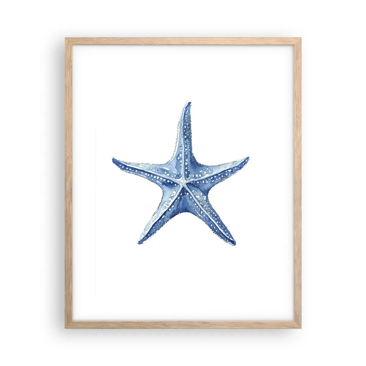 Póster en marco roble claro - Estrella de mar - 40x50 cm