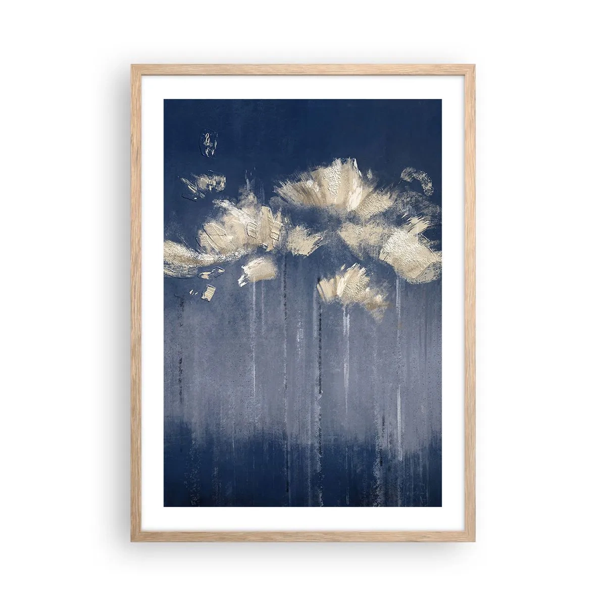 Póster en marco roble claro - Como pétalos al viento - 50x70 cm
