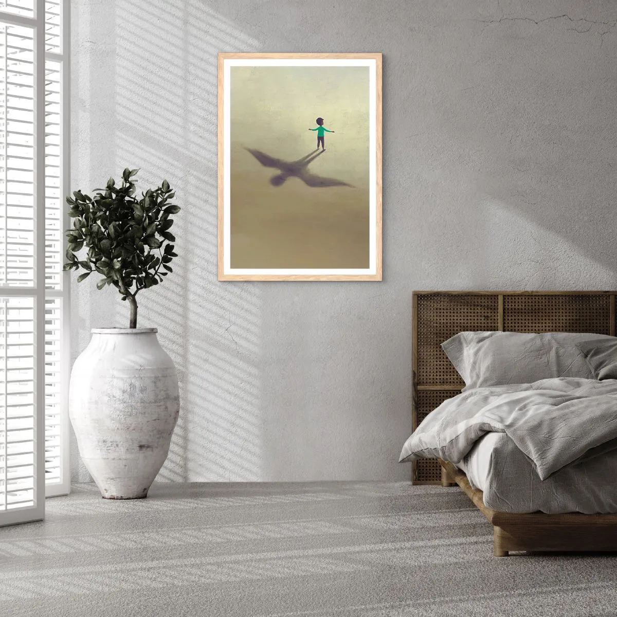 Póster en marco roble claro - Héroe del futuro - 30x40 cm