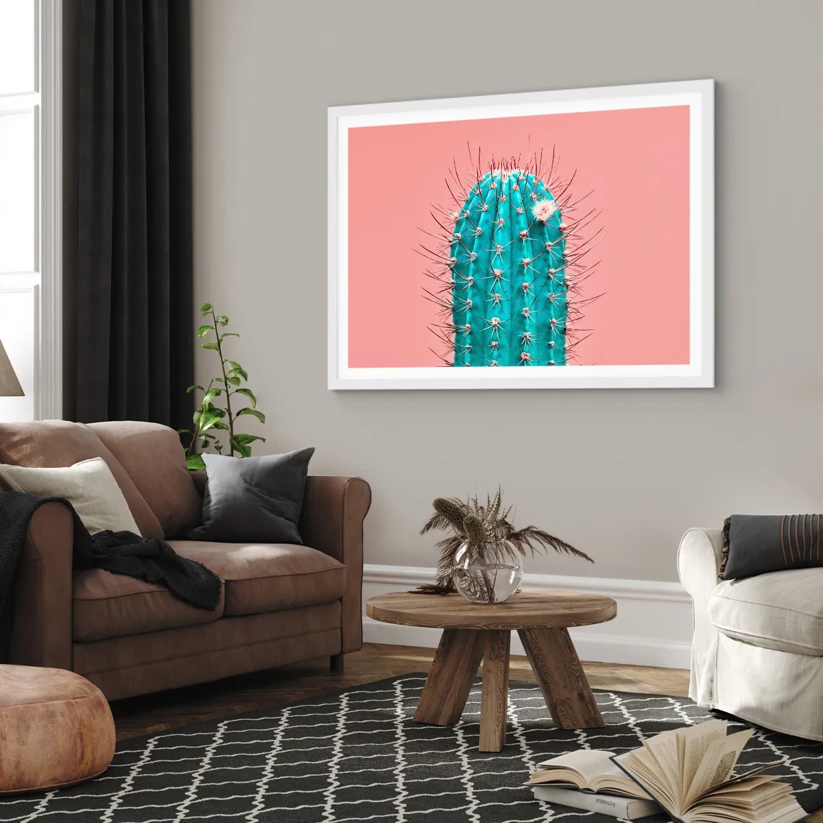 Póster en marco blanco - Se mira, pero no se toca - 100x70 cm