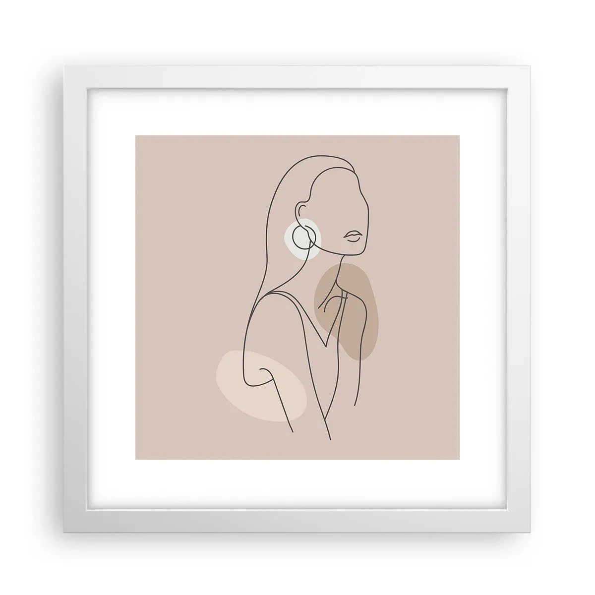 Póster en marco blanco - Un icono de la inocencia - 30x30 cm