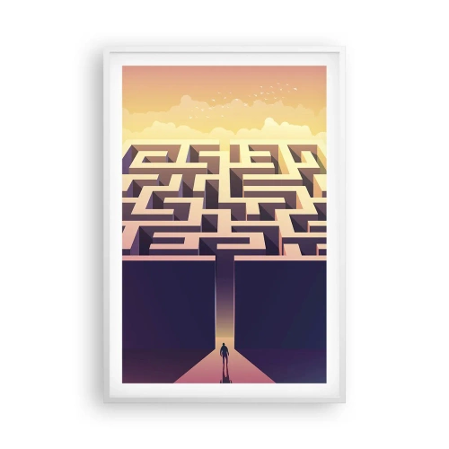 Póster en marco blanco - Momento de tomar decisiones - 61x91 cm