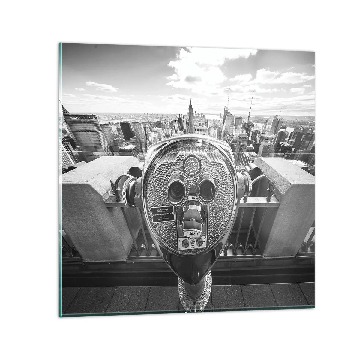 Cuadro sobre vidrio - Impresiones sobre Vidrio - Sobre la ciudad - 50x50 cm