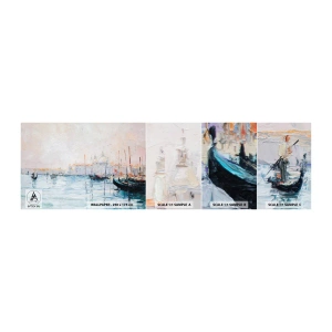 Muestra de fotomural autoadhesivo Deluxe Sticker - Más allá del agua, más allá de la niebla - Pedazo, Ciudad, Venecia - 100x30 cm