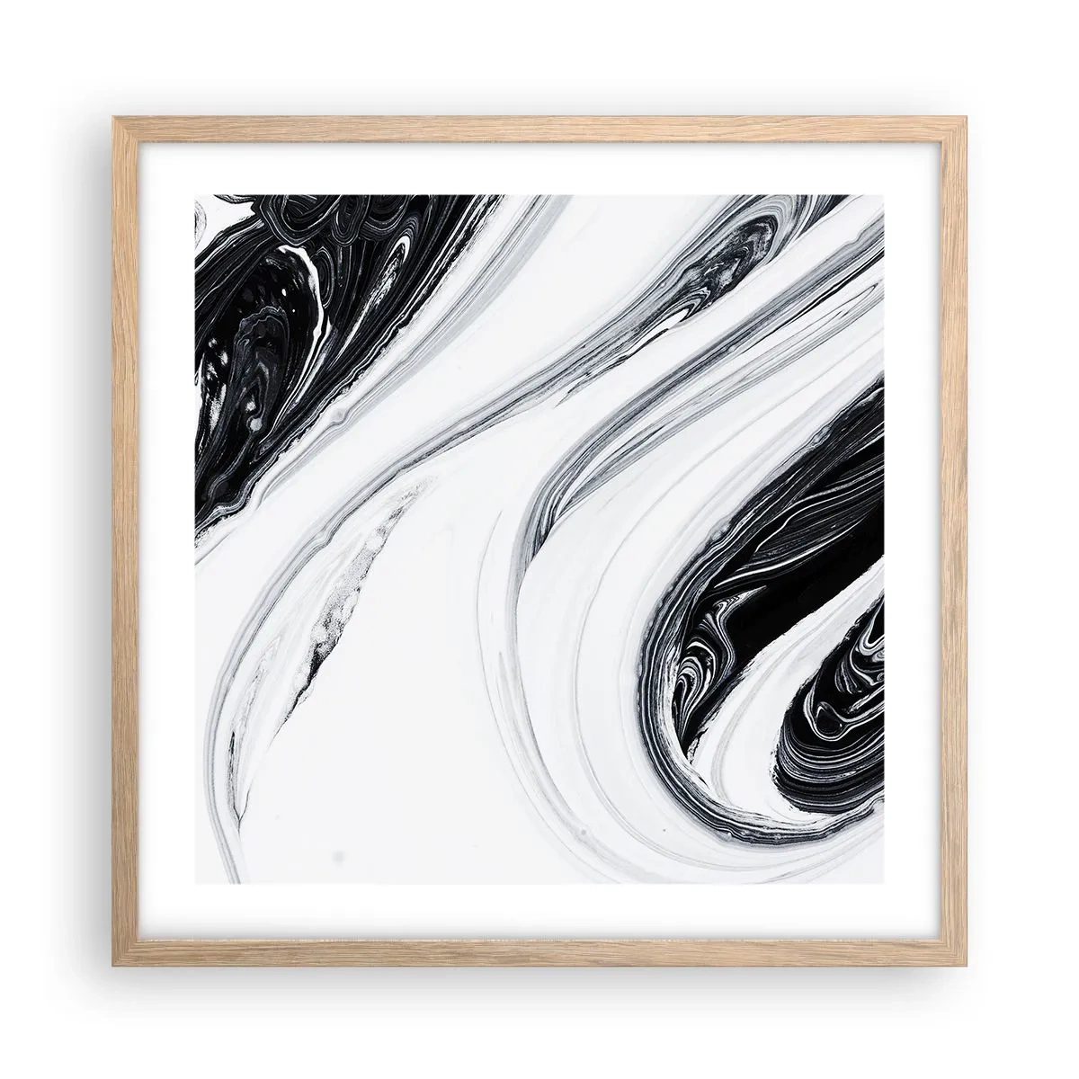 Póster en marco roble claro - Combinando opuestos - 50x50 cm