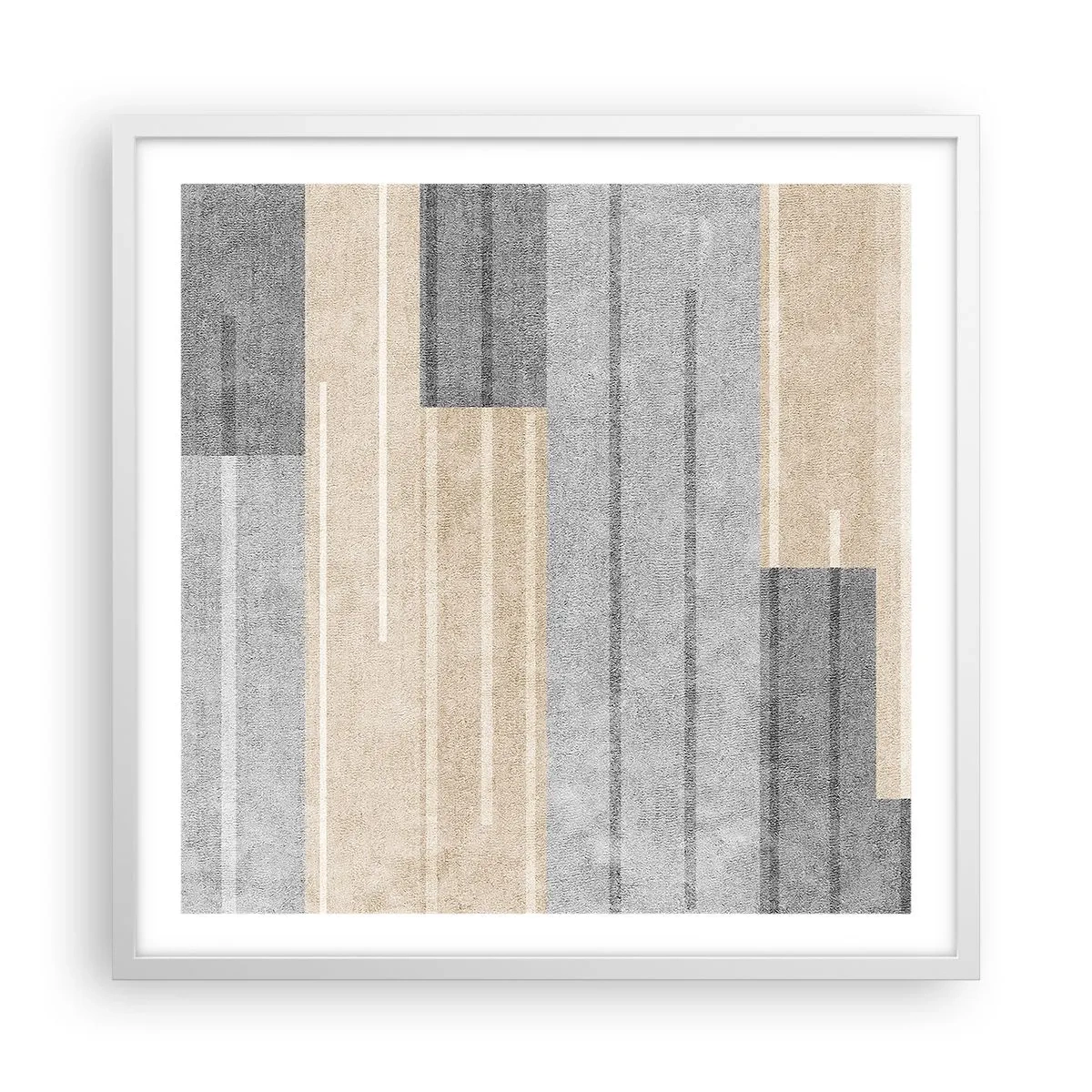 Póster en marco blanco - Composición: sostener la vertical - 60x60 cm