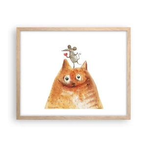 Póster en marco roble claro - Paradojas del amor - 50x40 cm