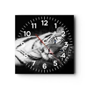 Reloj de pared - Reloj de vidrio - Salvaje y tranquilo - 40x40 cm