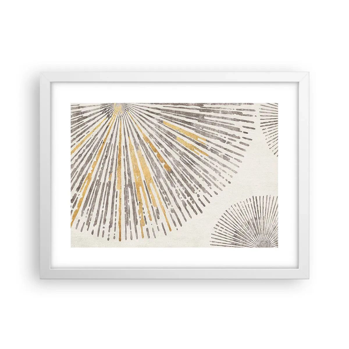 Póster en marco blanco - Belleza lineal - 40x30 cm