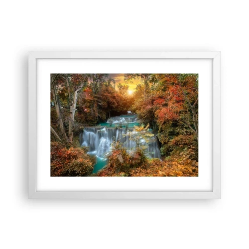 Póster en marco blanco - El tesoro escondido del bosque - 40x30 cm