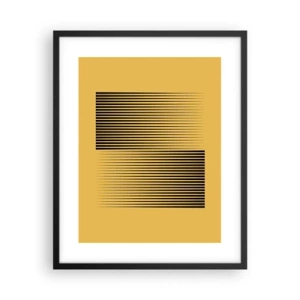 Póster en marco negro - Cuadrado de opuestos - 40x50 cm