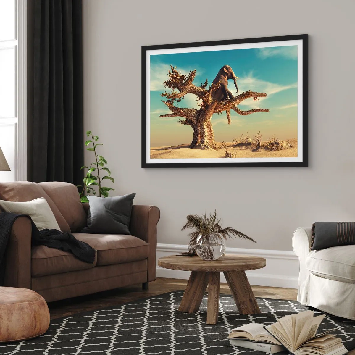 Póster en marco negro - Un nuevo punto de vista - 50x40 cm