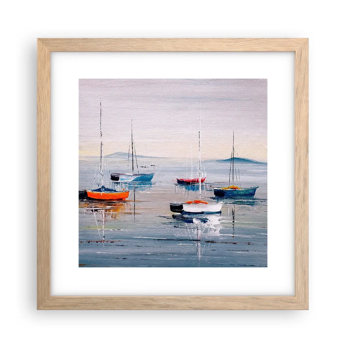 Póster en marco roble claro - Un más que merecido descanso - 30x30 cm