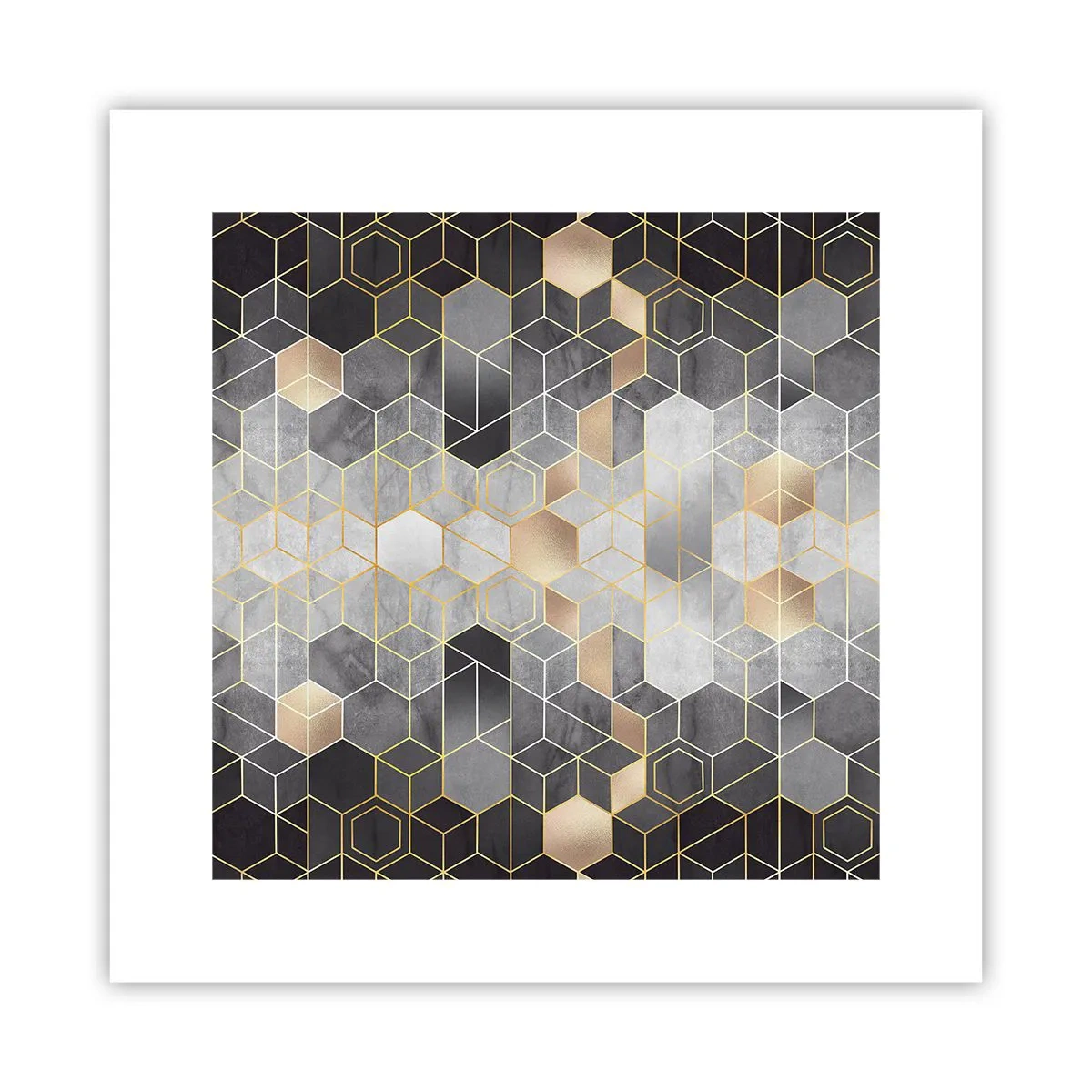 Póster - Composición de diamantes - 30x30 cm