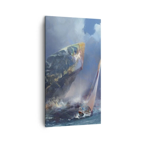 Cuadro sobre lienzo - Impresión de Imagen - La gloria es para los valientes - 45x80 cm