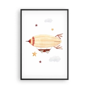 Póster en marco negro - Dirigible - 61x91 cm