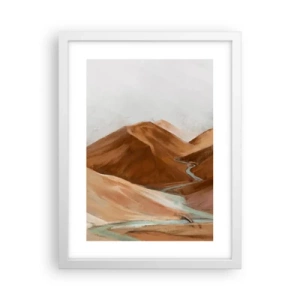 Póster en marco blanco - Ruta hacia la fuente - 30x40 cm