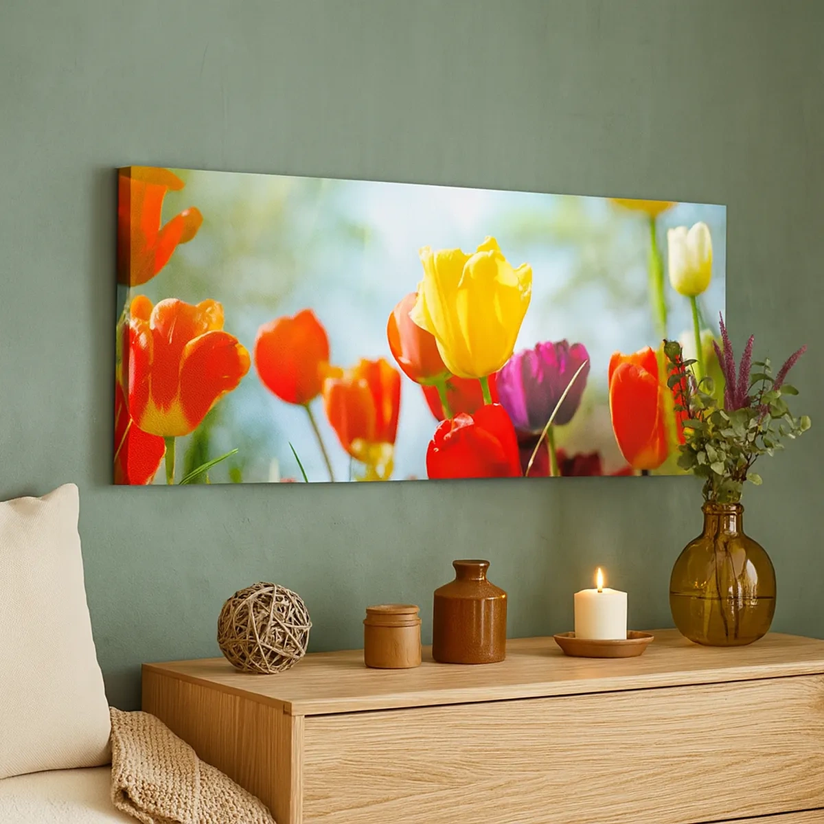 Cuadro sobre lienzo - Impresión de Imagen - Todos los tonos del sol - 30x30 cm