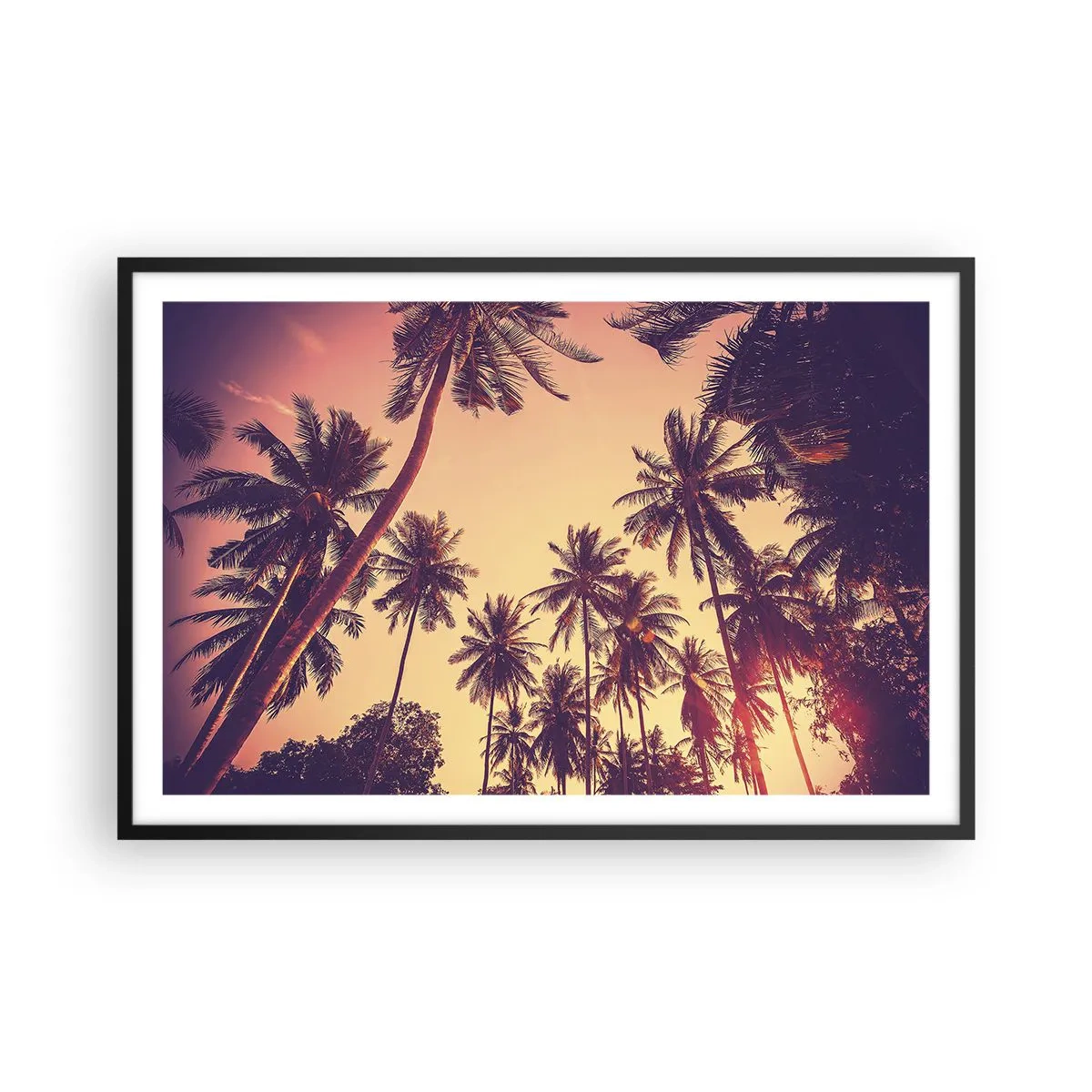 Póster en marco negro - Variante tropical - 91x61 cm