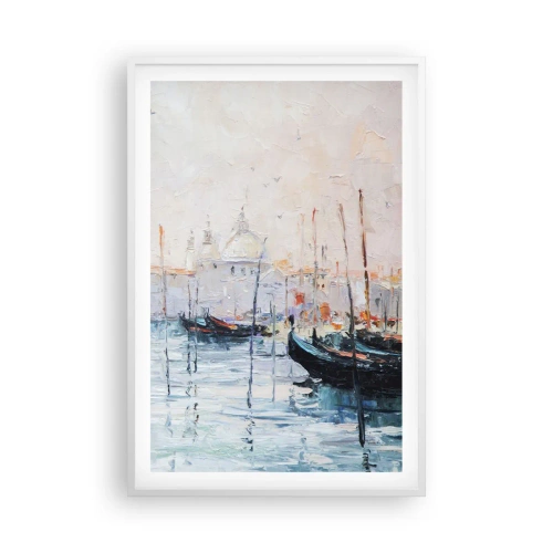 Póster en marco blanco - Más allá del agua, más allá de la niebla - 61x91 cm