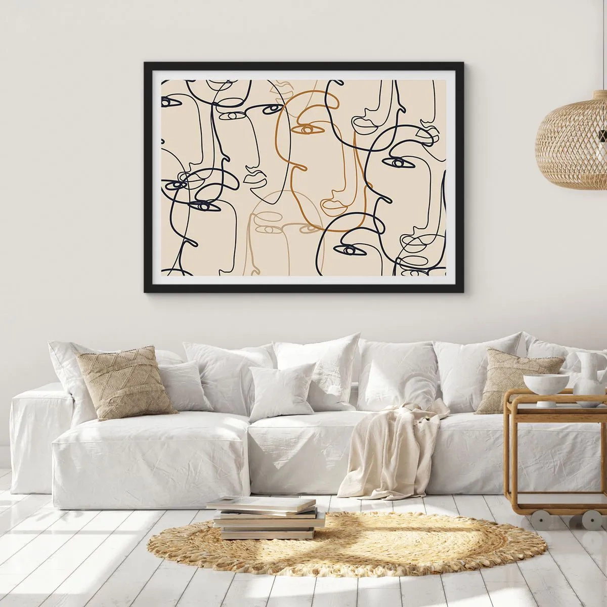 Póster en marco negro - Retrato multiplicado - 40x30 cm