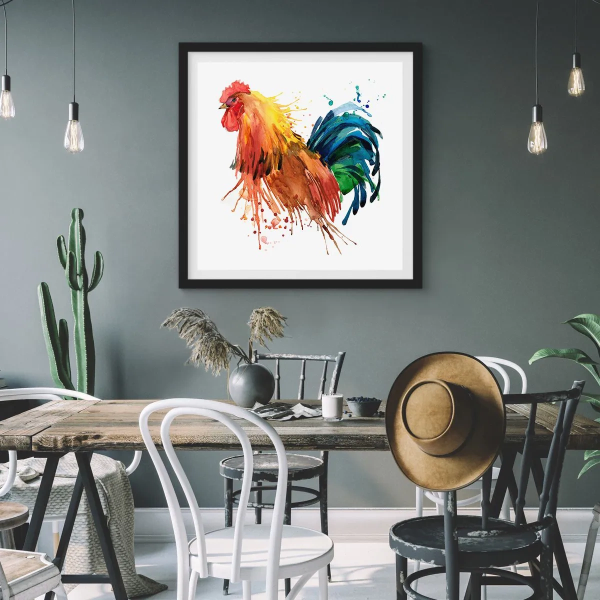 Póster en marco negro - Un manto real, un orgullo real - 40x40 cm