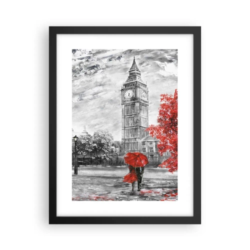 Póster en marco negro - Un día emocionante - 30x40 cm