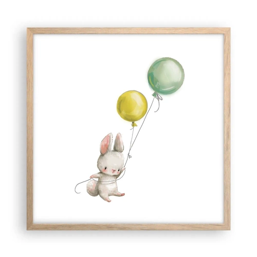 Póster en marco roble claro - ¡Yo también volaré! - 50x50 cm