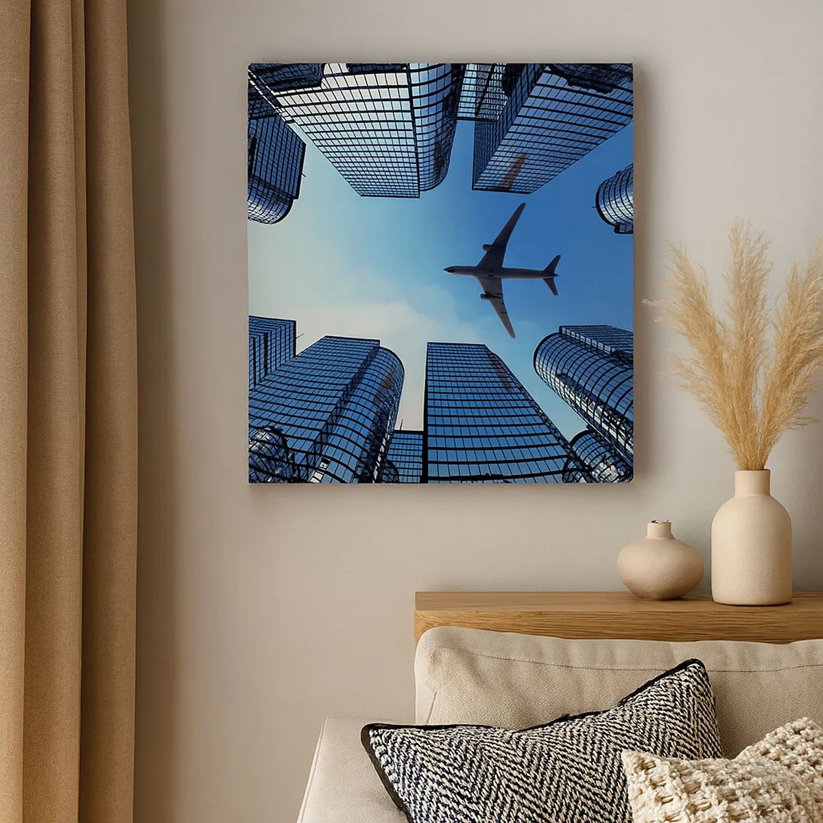 Cuadro sobre lienzo - Impresión de Imagen - La vista desde el abismo de cristal - 30x30 cm