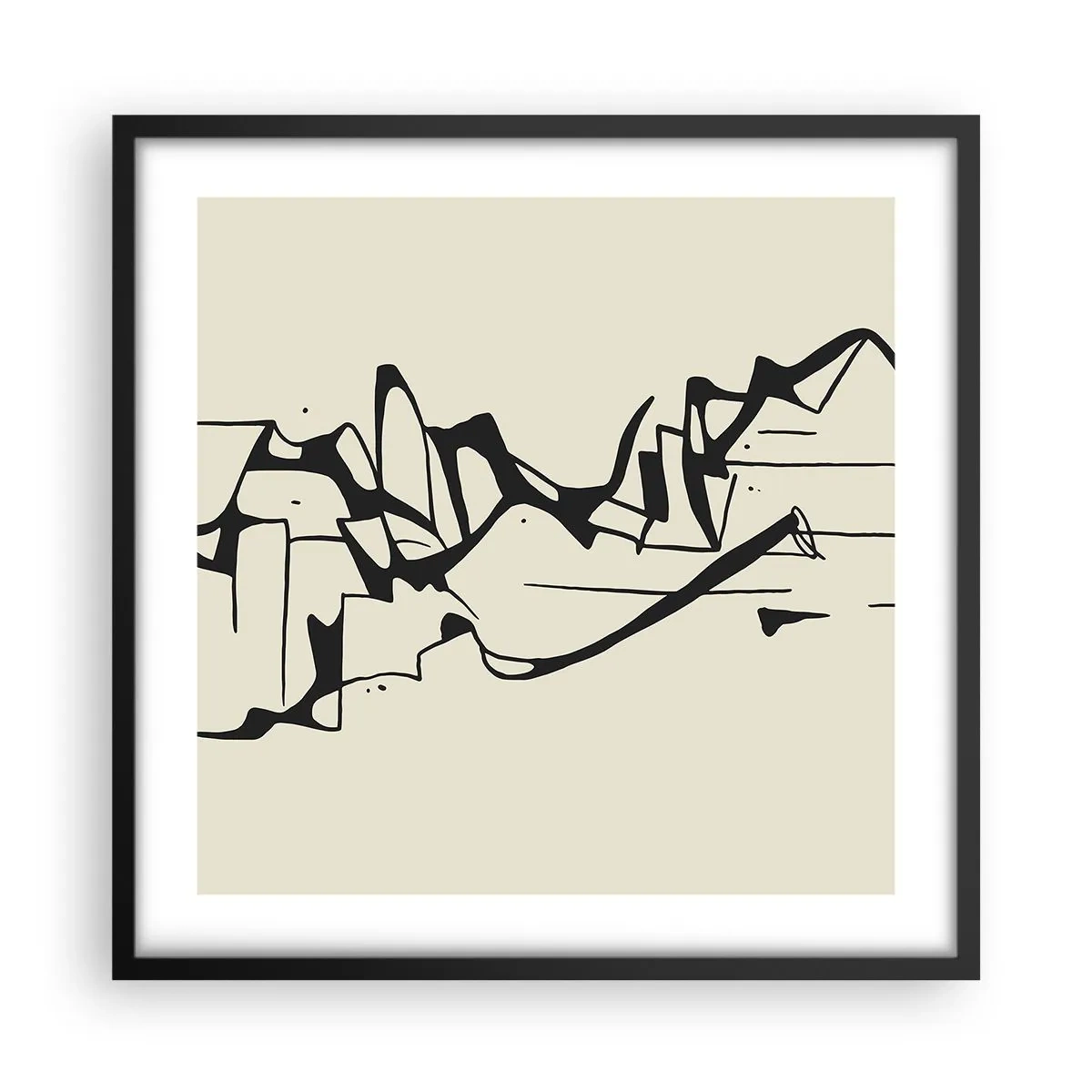 Póster en marco negro - Tal vez sea un paisaje - 50x50 cm