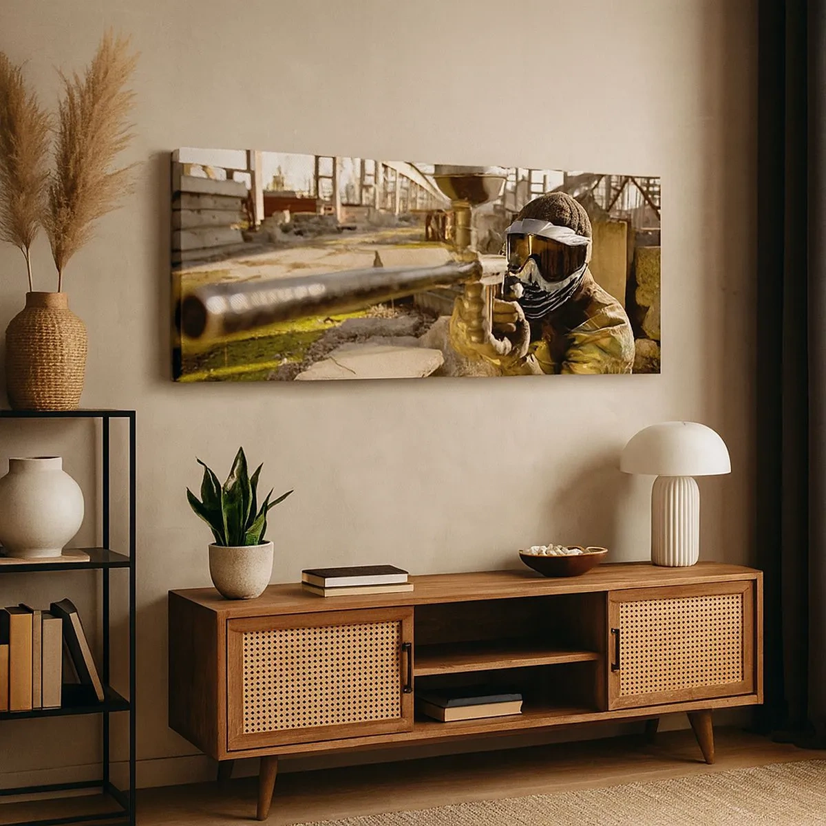 Cuadro sobre lienzo - Impresión de Imagen - Y puedes ser un héroe - 100x40 cm