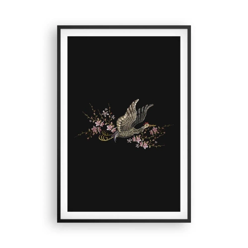 Póster en marco negro - Ave florida - 61x91 cm