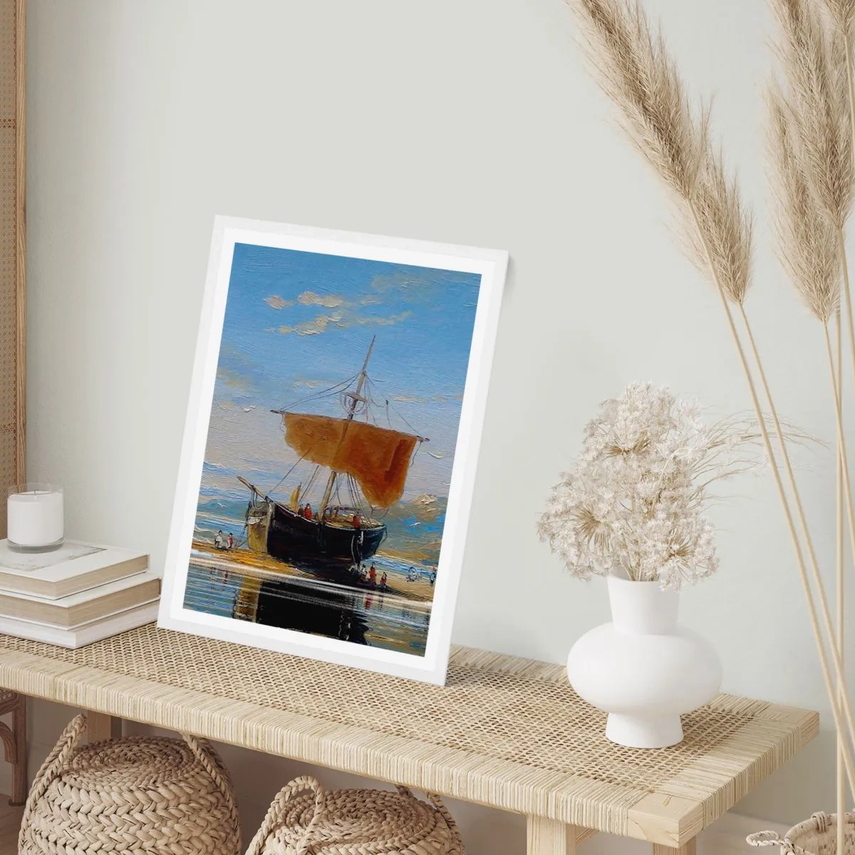 Póster en marco blanco - Agua, tierra, aire - 61x91 cm