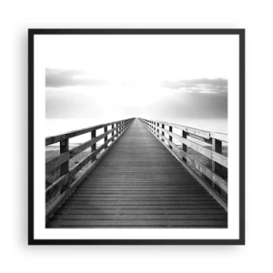 Póster en marco negro - En la distancia... - 60x60 cm