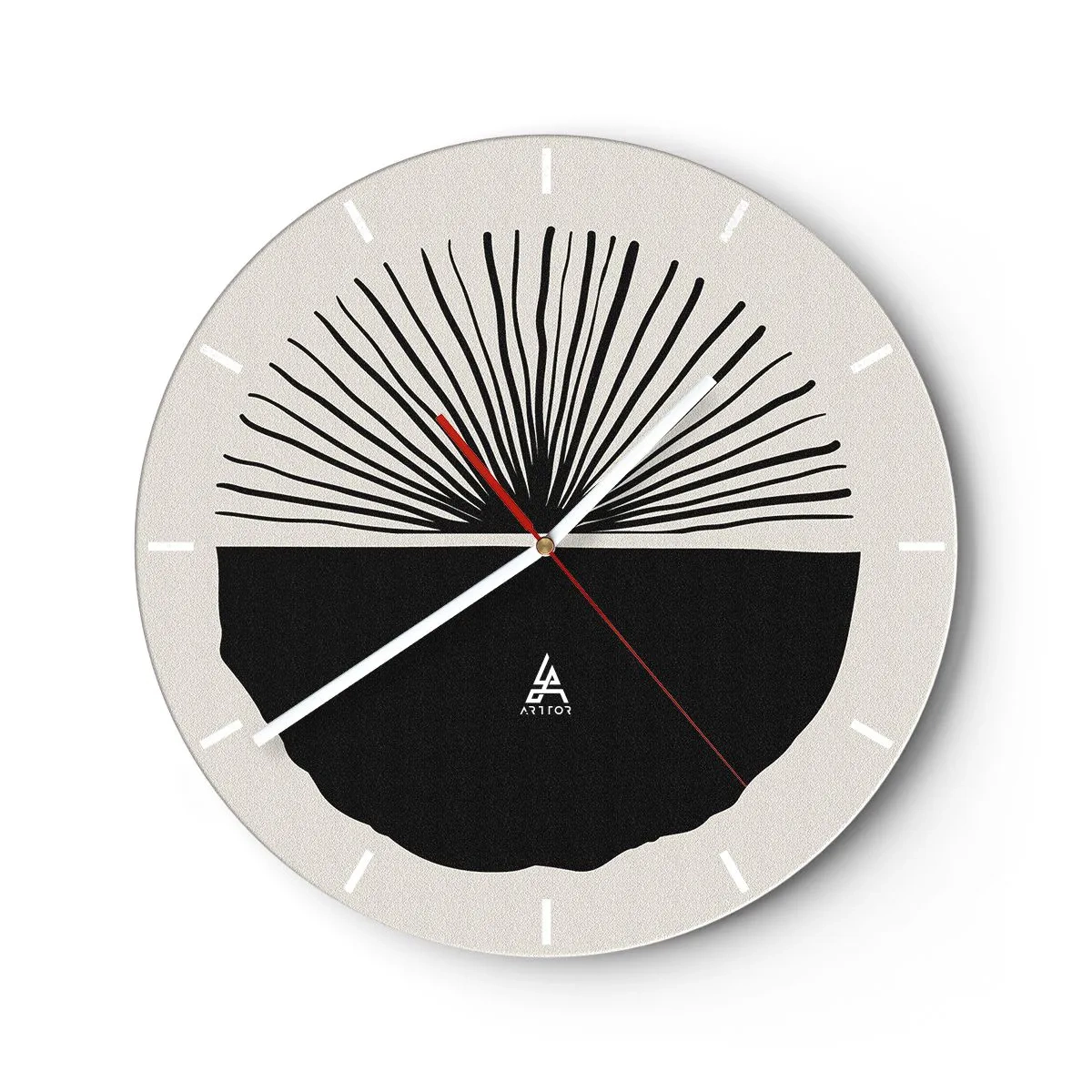 Reloj de pared - Reloj de vidrio - Un abanico de posibilidades - 30x30 cm